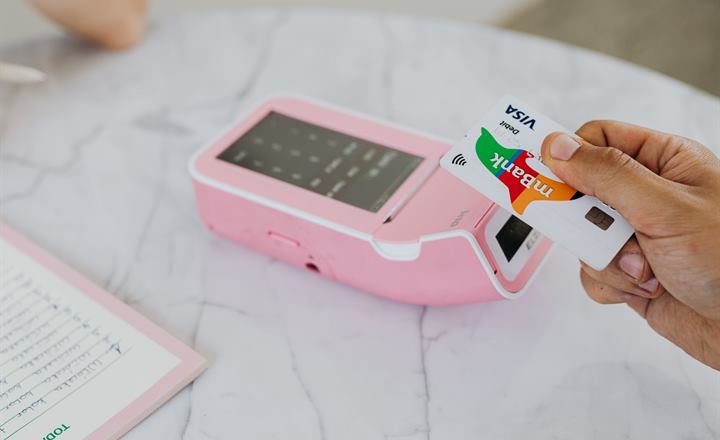 Paying with a card at a payment terminal
